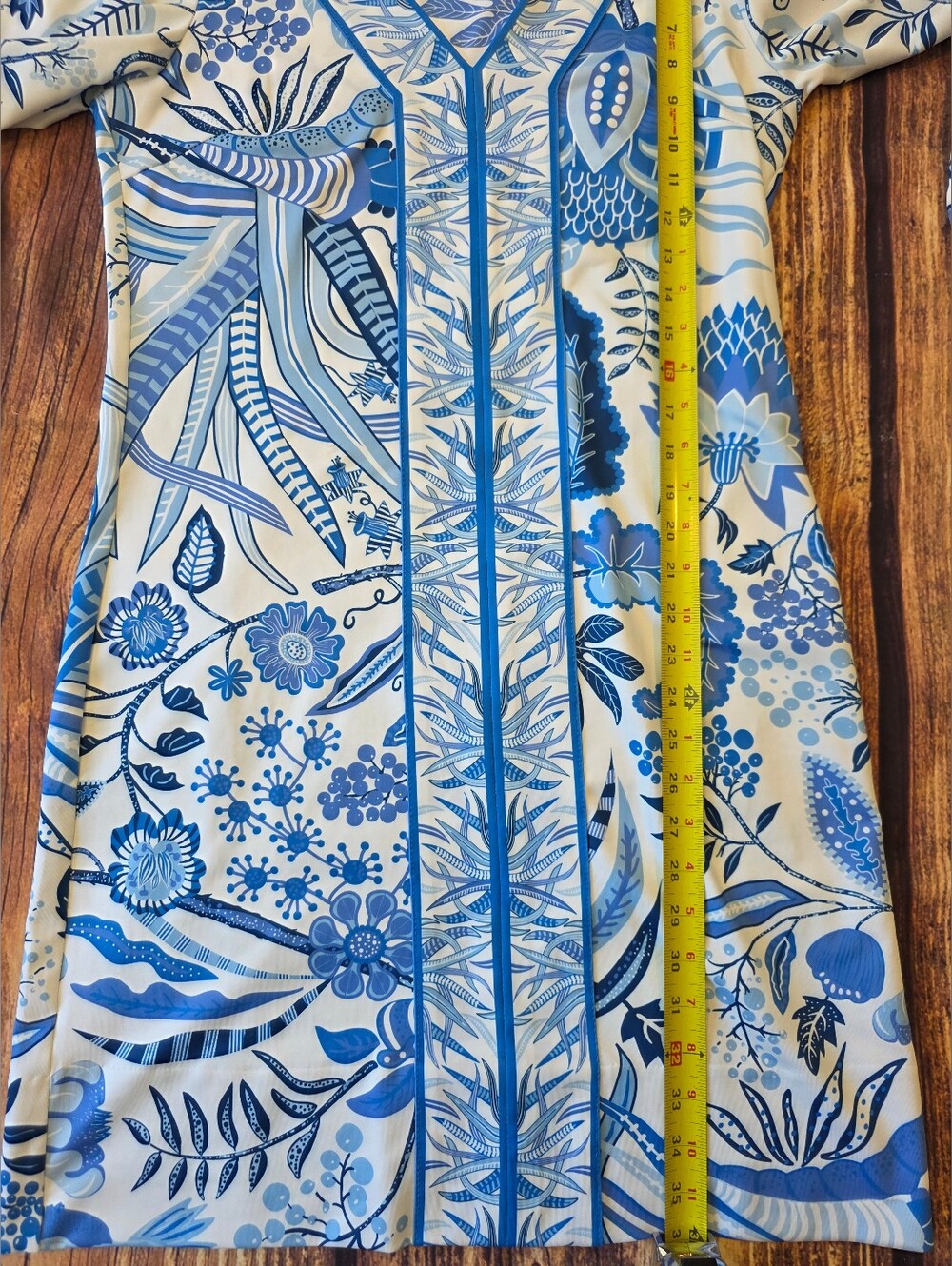 Gretchen Scott Size Small Jersey Split Neck Bordertown Dress Resortwear Vacation - Picture 9 of 9